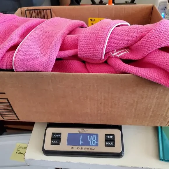 Lauren Ralph Lauren Robe Womens S Pink Waffle Weave Pockets Belt Bathrobe LRL - Picture 15 of 15